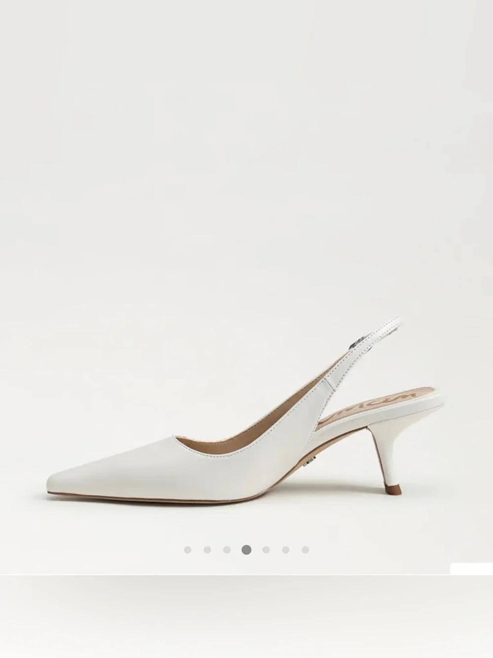 NWT Sam Edelman Bianka Slingback Pump, Bright White Leather, Size 8